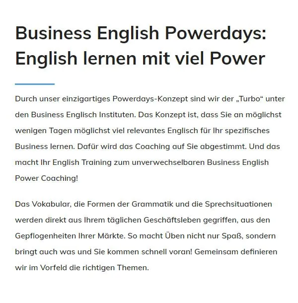 Business English Powerdays in  Odelzhausen