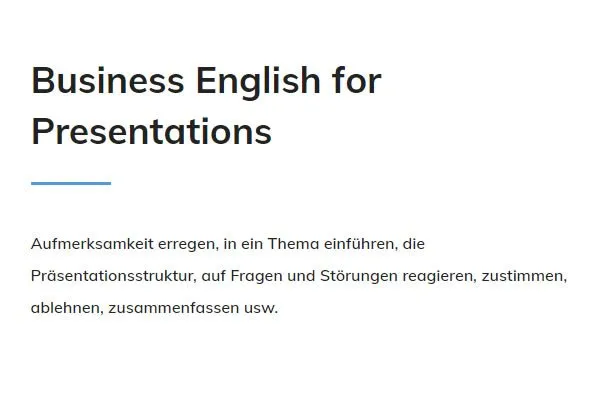 Business English Presentations aus 88662 Überlingen