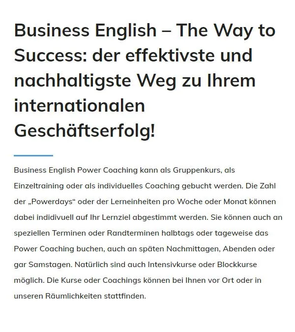 Business English in  Niederstotzingen