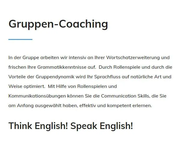 Englisch Gruppen Coaching in  Niederstotzingen